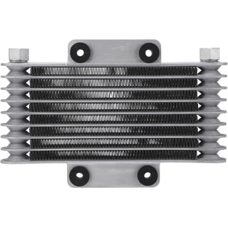 Radiateur D'huile de Moto, Radiateur D'huile de Moto à 8 Rangées, Argent 125 Ml, Faible Usure, Forte Puissance, adapté pour GY6 125CC‑250CC Motocross ATV.
