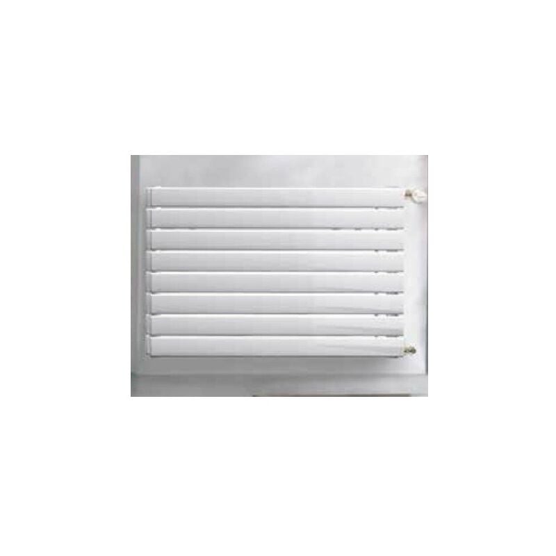 Radiateur eau-chaude 1331W L.1000mm H.605mm 8 tubes double panneau H21 blanc avec ailettes raccord C50 chorus Finimetal 8SH21100