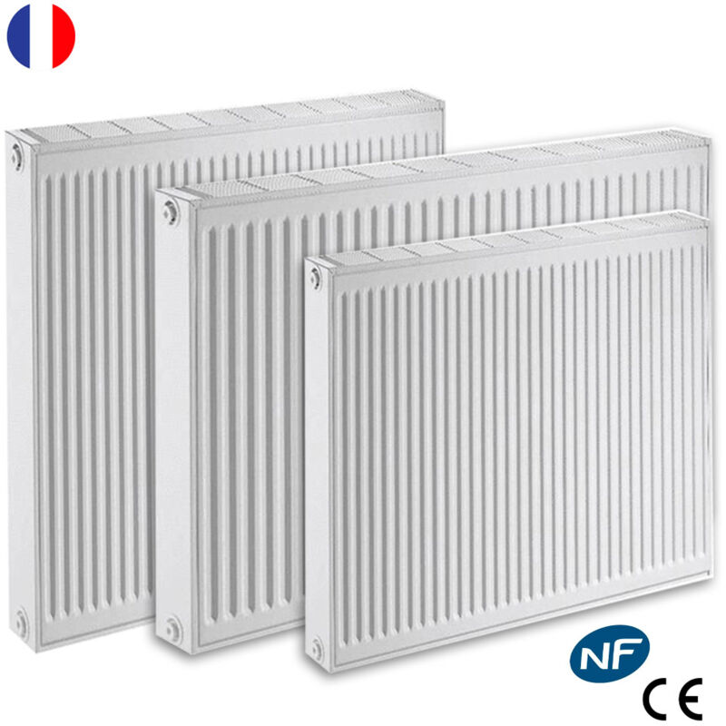 Radiateur eau chaude Acier Blanc Type 22 ihr Chauffage central De Dietrich Taille - T22 ihr L120xH70 2232W xl