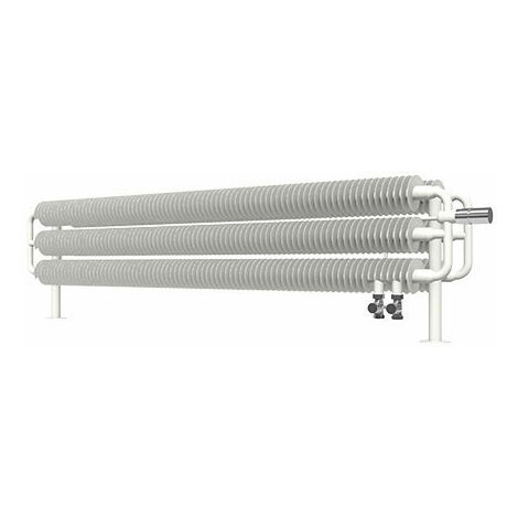 Radiateur design horizontal sur pieds - Raccordement à droite - Blanc - Ribbon HSD/VPB