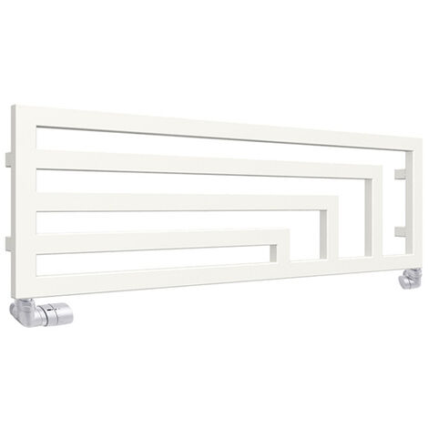 Radiateur design horizontal - Raccordement aux extrémités - Blanc - Angus/SX