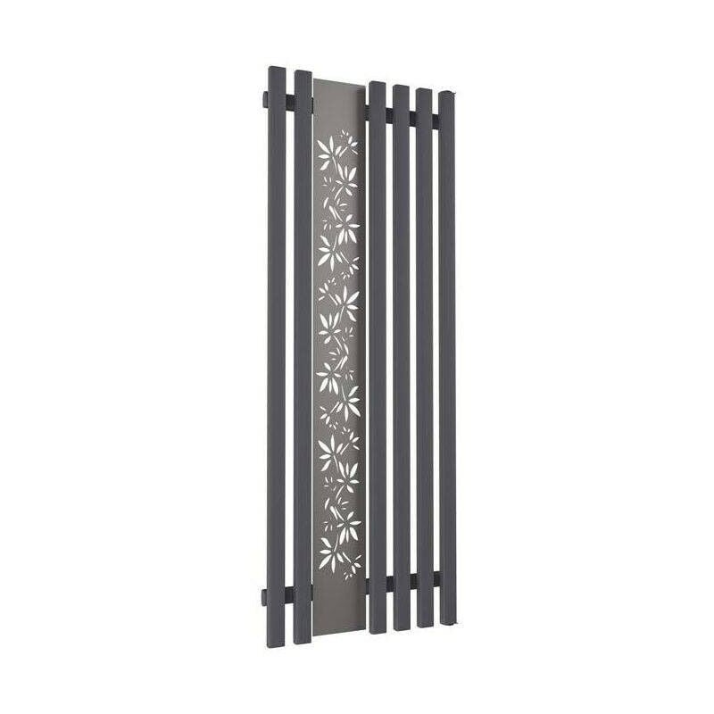 Azura Home Design - Radiateur eau chaude flower graphite en plusieurs dimensions - 1400x600 mm