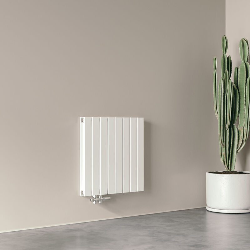 Radiateur eau chaude horizontal blanc acier classique basse témperature chauffage central H.60 x L.60.2 cm