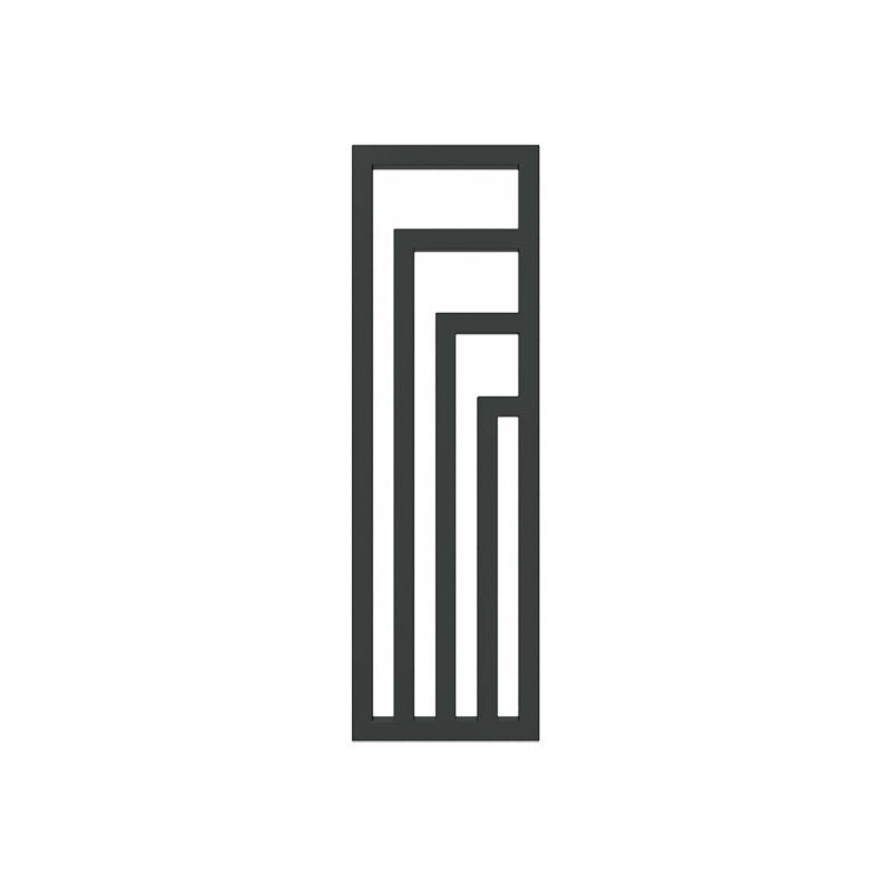 Matisère - Radiateur eau chaude noir chic de 1140mm de haut et 360mm de large - 421 Watt - ANG1140/360VZXN