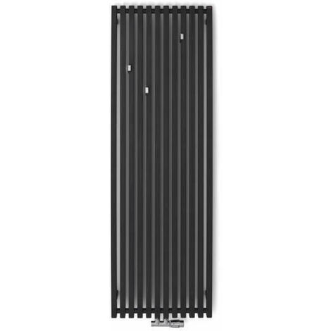 Radiateur design vertical - Noir mat - Raccordement aux extrémités - Triga/G/SXN