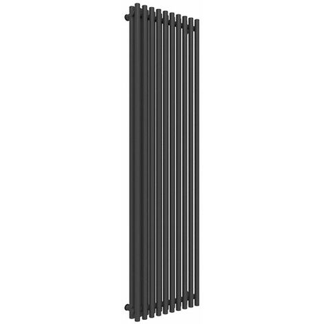 Radiateur eau chaude noir de 1800mm de haut et 690mm de large - 2169 Watt - TUN1800/690VWDSXN