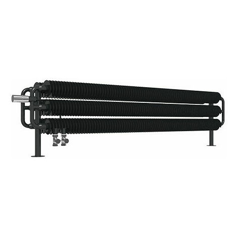 Radiateur eau chaude design horizontal moderne noir mat antTTO