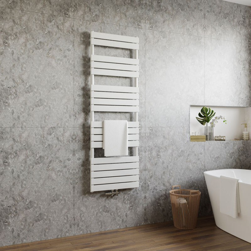 Biubiubath - Radiateur eau chaude vertical blanc acier classique basse témperature chauffage central H.180 x L.60 cm