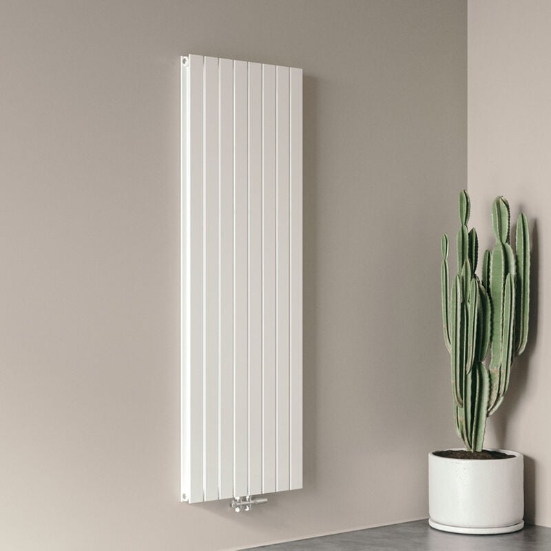 Biubiubath - Radiateur eau chaude vertical blanc acier classique basse témperature chauffage central H.180 x L.60.2 cm