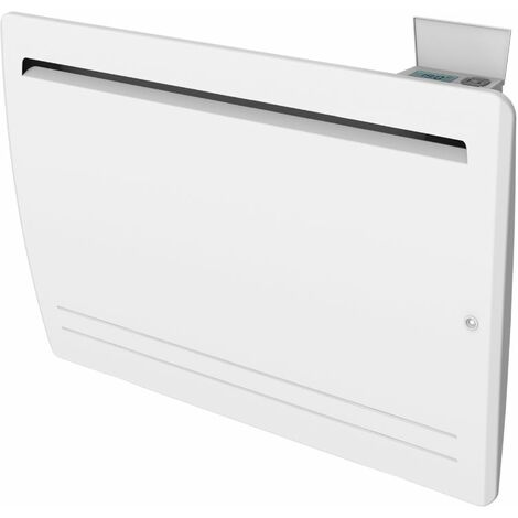 Radiateur électrique 2000W à inértie céramique avec film résistant horizontal blanc - Thermostat programmable - Détecteur de présence