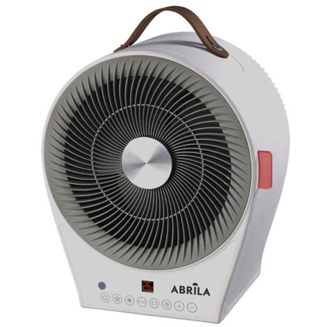 Radiateur électrique 2 en 1 maraja 2000w blanc/gris 2 puissances 4 fonctions affichage minuterie 32x27x21cm