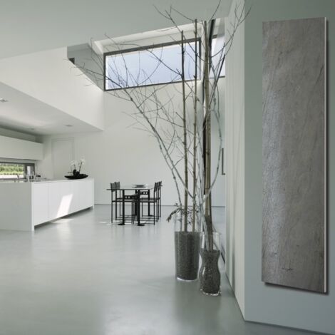 Radiateur électrique 450W vertical 100x40 cm pierre naturelle ardoise