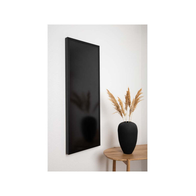 Verelec - Radiateur electrique 600W surface verre serigraphié noir (sans régulation) 1216x412x45mm encadrement noir 230V classe ii lave