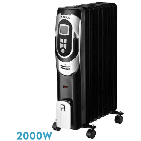 Radiateur électrique abrila Elegance noir 2000W métal compact