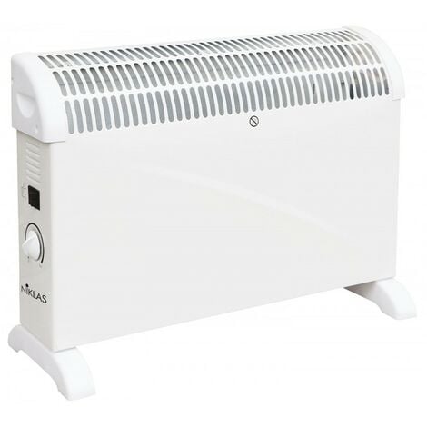 Radiateur Électrique Classic 2000W 3 puissances de chauffe - Chauffage d'appoint sur pieds Thermostat NIKLAS