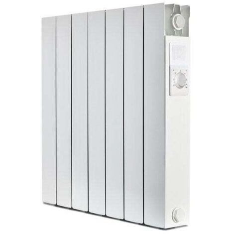 Radiateur électrique connecté à inertie sèche 1500 W – Aluminium blanc – Surface de chauffe 15 m² – Thermostat électronique précis