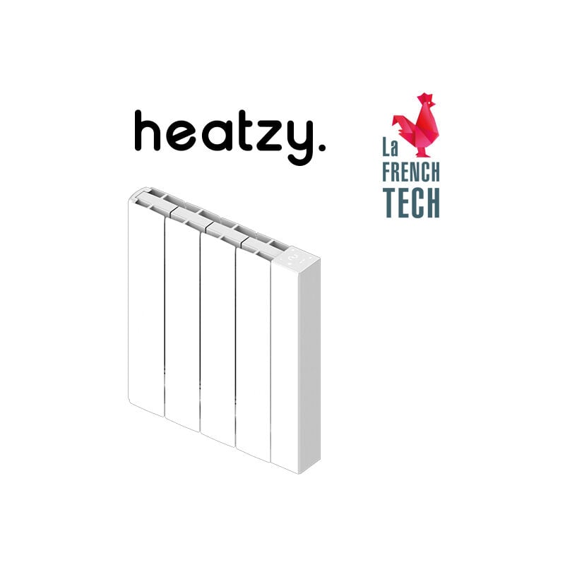 Heatzy - Radiateur électrique connecté Wi-Fi cœur de chauffe en céramique glow 2000w