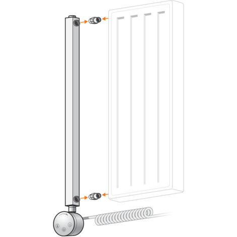 Radiateur électrique Ekreator LUXRAD 800 W, hauteur 1 800 mm, blanc