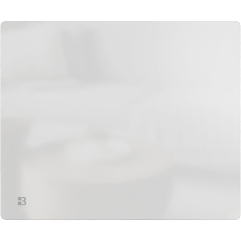 Bestherm - Radiateur électrique fixe à inertie sèche céramique façade en verre 1000W iris horizontal blanc