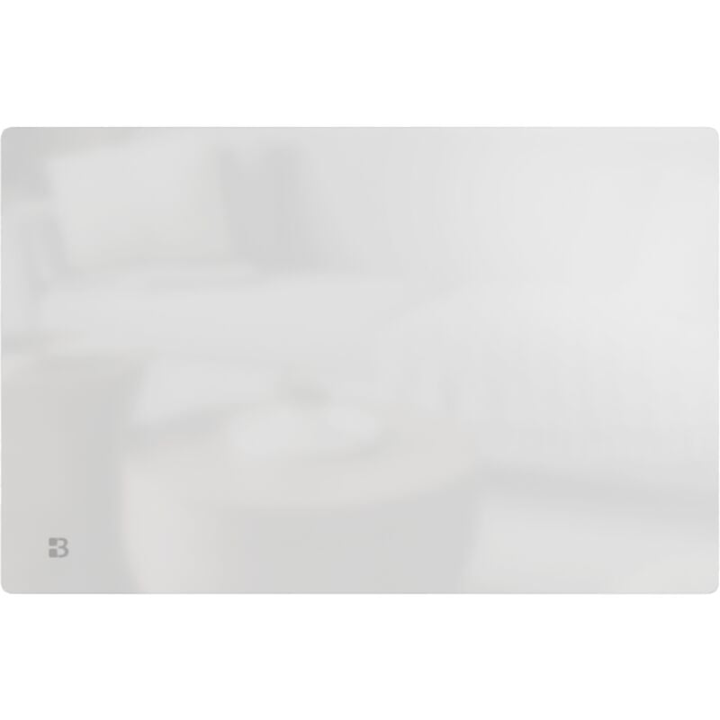 Bestherm - Radiateur électrique fixe à inertie sèche céramique façade en verre 1500W iris horizontal blanc