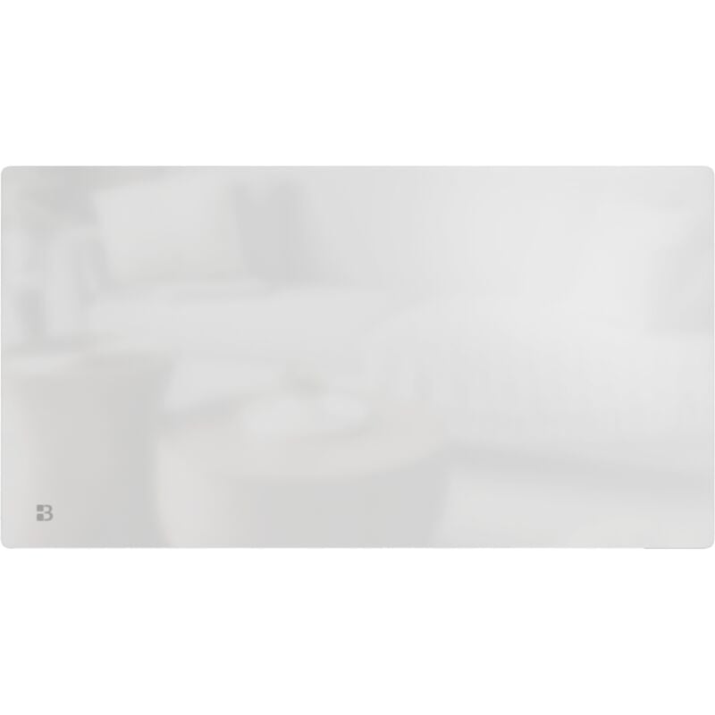 Bestherm - Radiateur électrique fixe à inertie sèche céramique façade en verre 2000W iris horizontal blanc