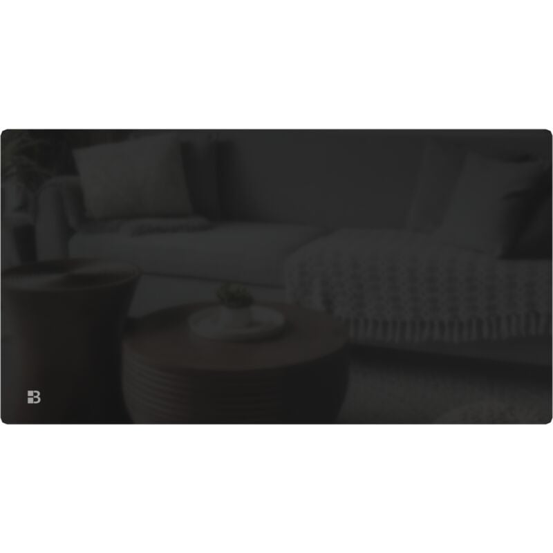 Radiateur électrique fixe à inertie sèche céramique façade en verre 2000W Bestherm IRIS horizontal noir