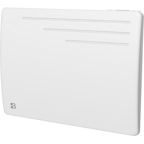 Radiateur électrique fixe à inertie sèche fonte 1000W Bestherm Motu horizontal blanc - Blanc