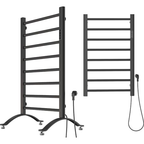 Radiateur Électrique Indépendant Granitan Noir 200W avec Pieds et Thermostat