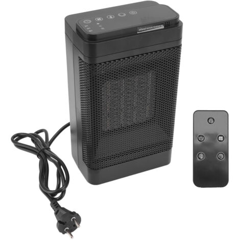 Radiateur électrique intelligent 1500W avec écran tactile, protection anti-basculement et arrêt automatique, prise UE 220-250V
