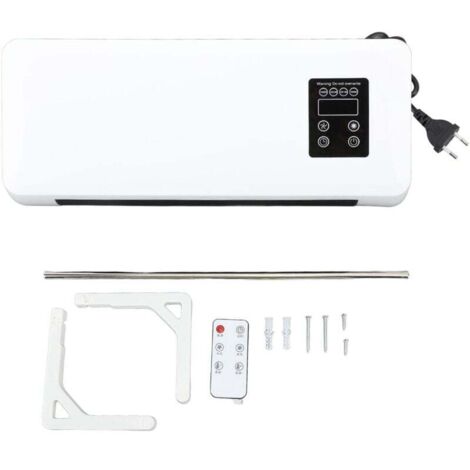 Radiateur électrique mural 1500 W, chauffage et refroidissement rapides, avec télécommande, sèche-serviettes, convient pour chambre et salle de bain, prise UE, 220 V