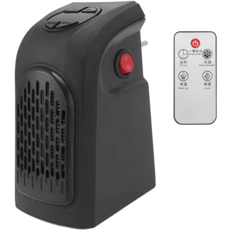 Radiateur électrique mural 400W avec télécommande, chauffage d'appoint portable prise EU 220V pour petites pièces