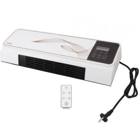 Radiateur électrique mural en ABS PP, mini machine de chauffage et de refroidissement avec commande à distance pour chambre, salle de bains, salon 220V