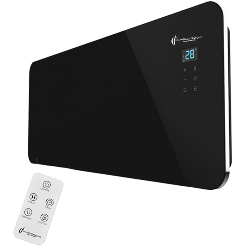 Sannover - Radiateur Electrique Mural en Verre Sorimo 2000 w Noir