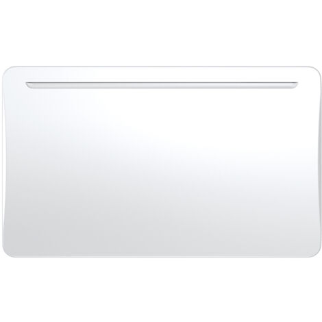 Radiateur électrique LEONA 1500W - Inertie Céramique, Façade Verre Trempé, Programmable - Blanc, Design Moderne, Sécurité Enfant