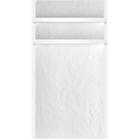 Radiateur éléctrique pierre Léda Nyx 800W Programmable Vertical Blanc