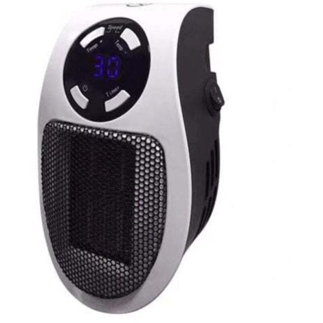 Radiateur électrique portable, mini radiateur soufflant de table en céramique PTC avec thermostat pour la maison et le bureau, 1 paquet, prise UE avec télécommande