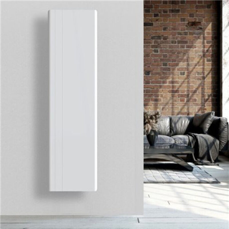 Noirot - Radiateur électrique Chamane vertical inertie fonte active - Intuis - 1500W - Blanc Satiné