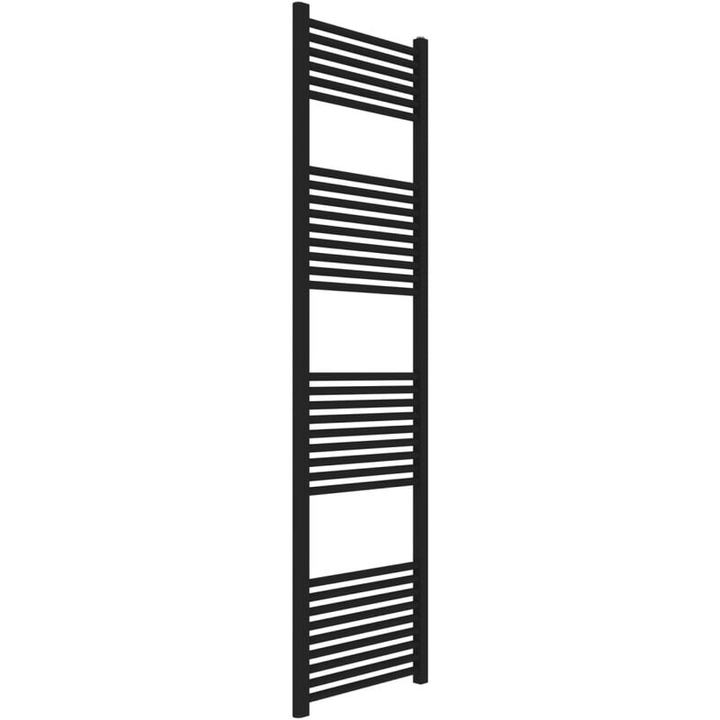 Kiamami Valentina - Radiateur En Acier Noir Pour Salle De Bain 60X180