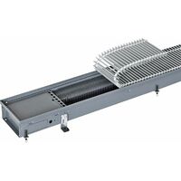 radiateur encastré dans caniveau Katherm NX, grille alu nature anodise lxHxP : 225x92x1500 mm