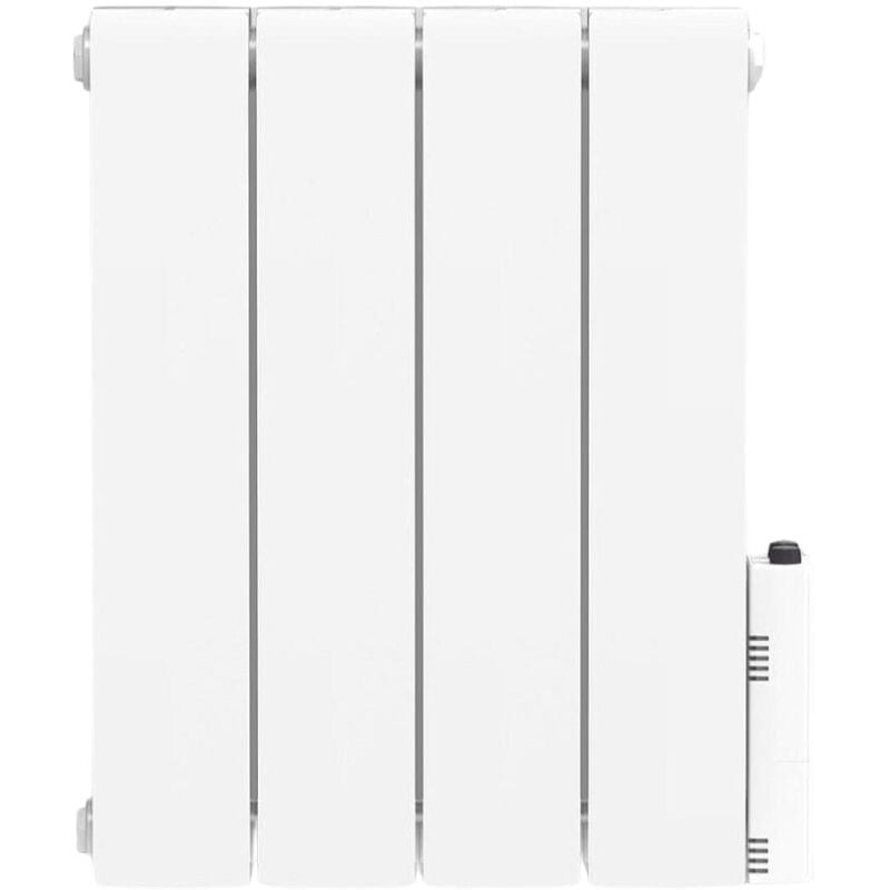 Heatzy - Radiateur électrique fixe 1000W - Connecté Wi-Fi - Fluide Caloporteur - Thermostat programmable - Blanc - Bloom Blanc