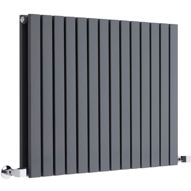 Hudson Reed - Sloane – Radiateur Design Horizontal – Anthracite – 63.5 x 83.4cm Double Rang