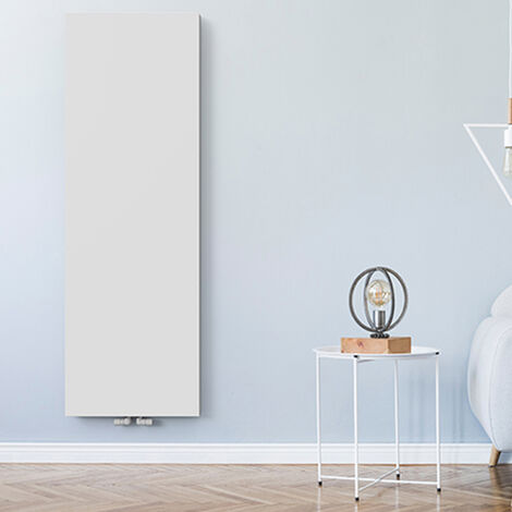 Radiateur hydraulique à plaques verticales modèle TermoCrea Blanc 1800x400 mm entraxe 50 mm