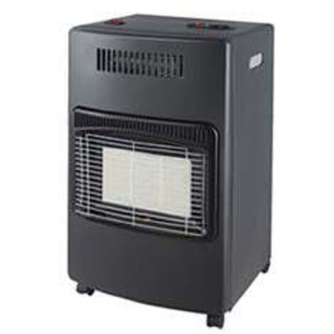 Radiateur infrarouge à gaz ventilé 4200W noir 42x36xH72 cm avec trois niveaux de chauffage