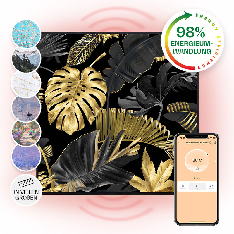 Klarstein - Radiateur Infrarouge Mural Intelligent, Chauffage Infrarouge 350W, Panneau Chauffant Infrarouge, app Mobile, Radiateur Electrique Extra