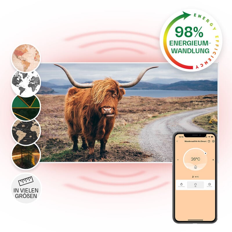 Klarstein - Chauffage Infrarouge Smart, 7000W Radiateur Electrique pour Maison, Contrôle via l'Application IoT/WiFi, Détection Fenêtre Ouverte,