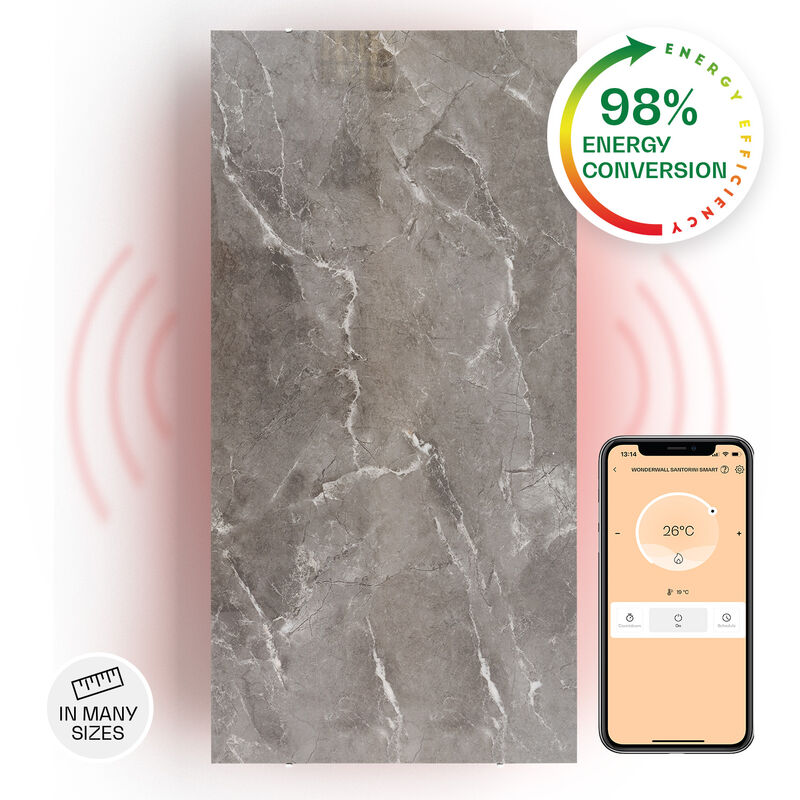 Klarstein - Radiateurs Chauffage Radiant Electrique IP24, Chauffage salle de bain infrarouge Intelligent WiFi et App, Radiateur Electrique Mural