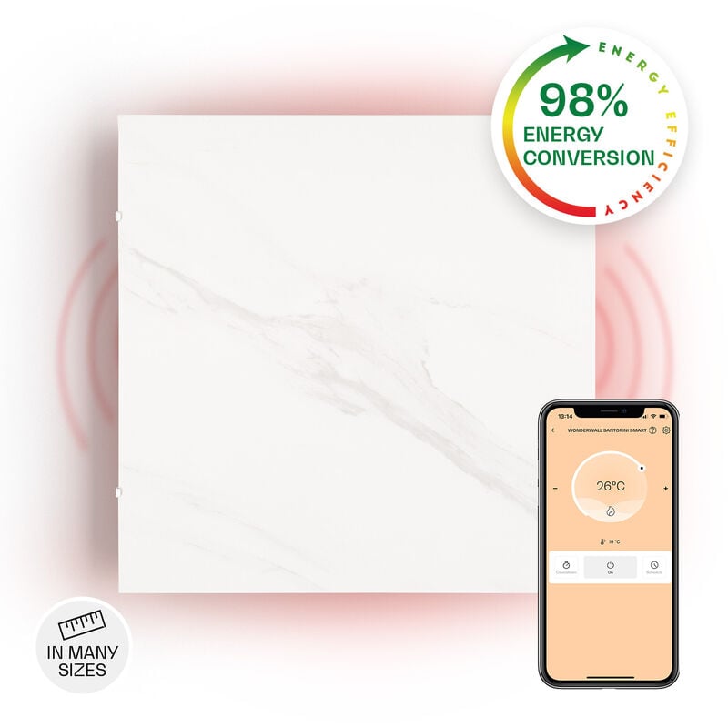 Klarstein - Radiateurs Chauffage Radiant Electrique IP24, Chauffage salle de bain infrarouge Intelligent WiFi et App, Radiateur Electrique Mural