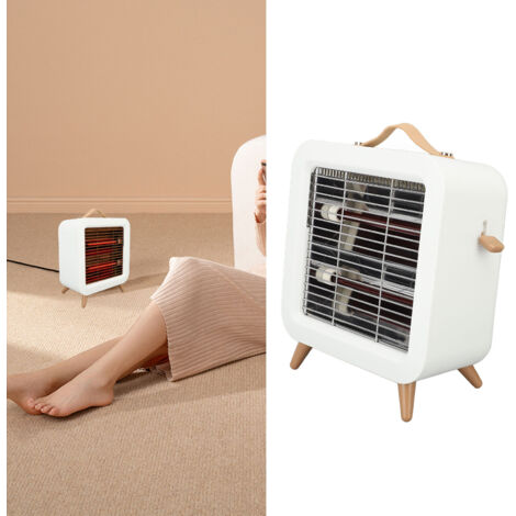 Radiateur Infrarouge Portable 550W : Chauffage Bureau Silencieux & Sécurisé avec Arrêt Automatique et Poignée