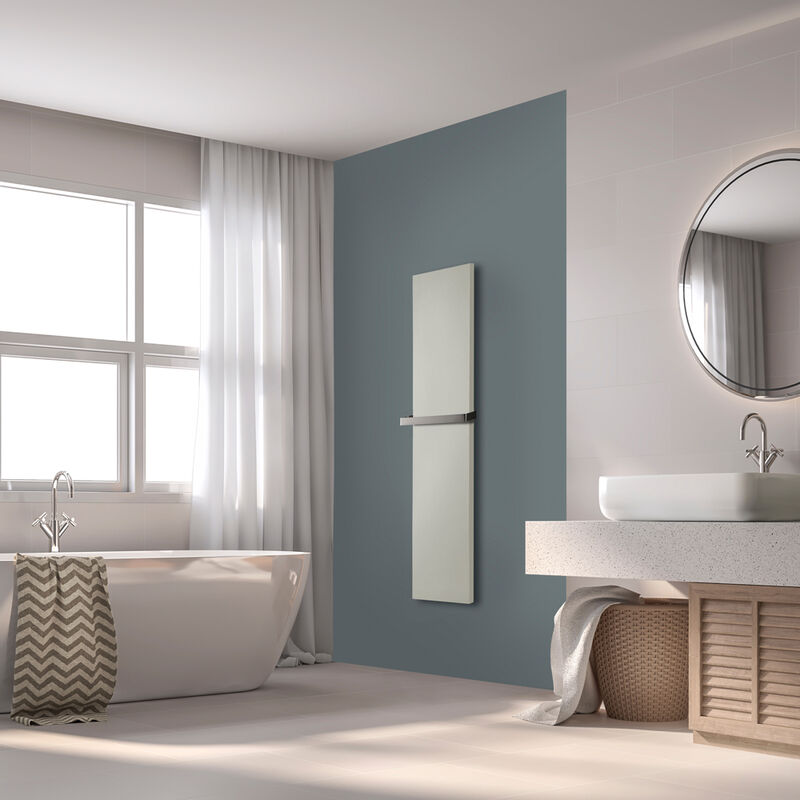 U-tile - Radiateur électrique Monochrome - coloris creme - 1200 Watts - 200 x 50 cm vertical