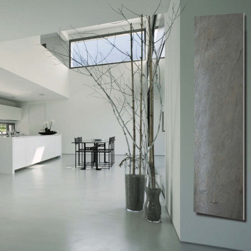 Radiateur électrique pierre naturelle - coloris ardoise - 800 Watts - 180 x 40 cm vertical